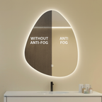 TEAR DROP LED ANTI FOG MOTION SENSOR MIRROR 700MM X 900MM