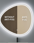 FREE FORM LED ANTI FOG MOTION SENSOR MIRROR 800MM DIAMETER