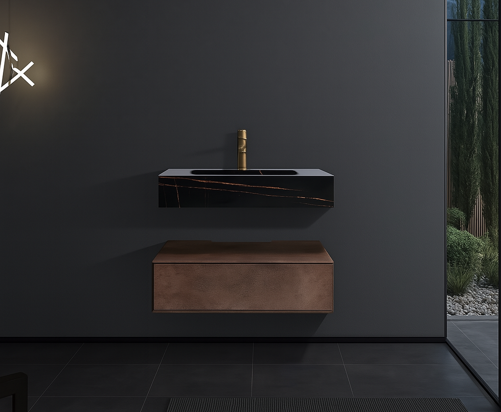 Sereno wall hung spaced vanity cabinet 1000mm X 500mm