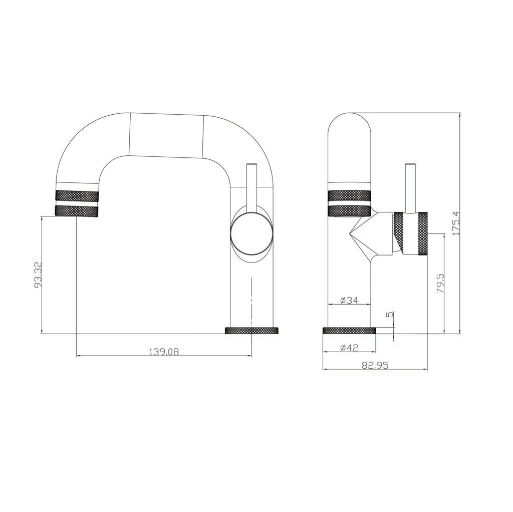 Core Side Lever Basin Mono