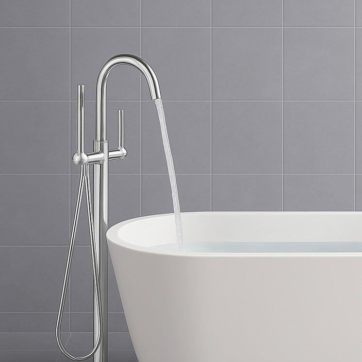 Tide free standing bathtub mixer polished chrome