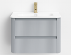 Vano wall hung fluted vanity cabinet 600mm X 500mm