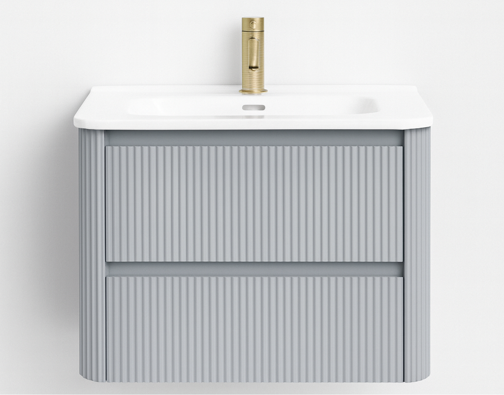 Vano wall hung fluted vanity cabinet 600mm X 500mm