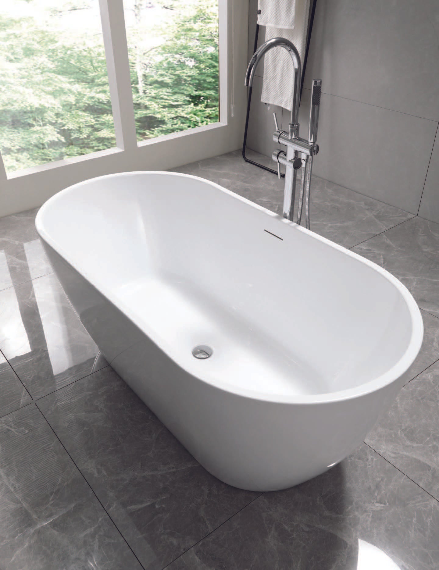 OPAL Freestanding Bathtub white 1700MM X 800MM X 580MM