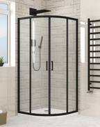 ONDAS Black 6MM Toughened glass Shower Enclosure 900MM X 900MM X 1900MM