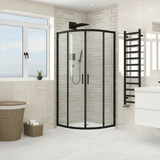 Ondas Quadrant Shower Enclosure matte black 900 × 900