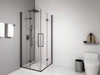 OLA Black Shower Enclosure 6MM Toughened Glass 900MM X 900MM X 1900MM