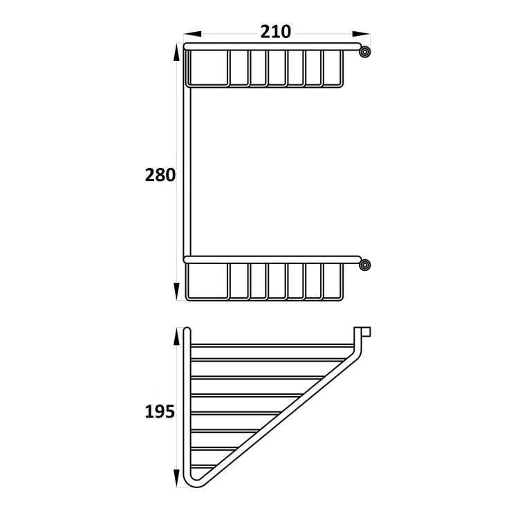 Elena 2-Tier Corner Shower Caddy