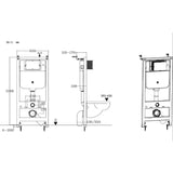 Wall Hung WC Frame (inc. Cistern)