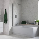 800x1500mm Single Straight Bath Screen (6mm)