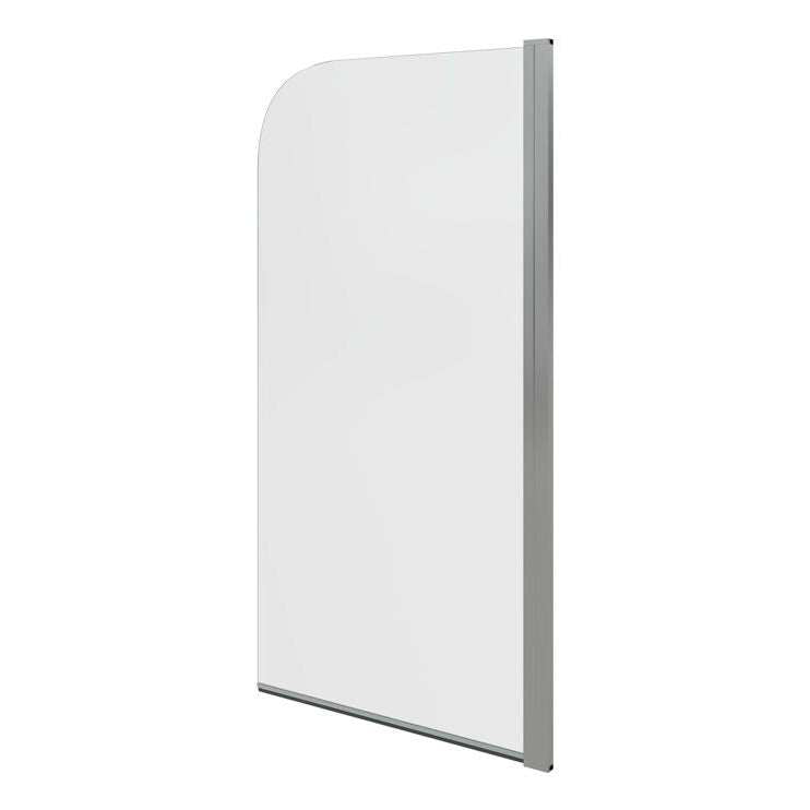 800x1500mm Single Curved Bath Screen (6mm) - Chrome