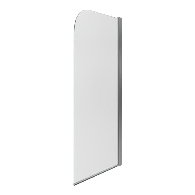 800x1500mm Single Curved Bath Screen (6mm) - Chrome