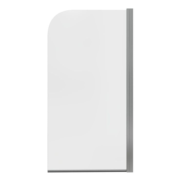 800x1500mm Single Curved Bath Screen (6mm) - Chrome