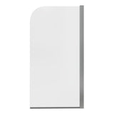 800x1500mm Single Curved Bath Screen (6mm) - Chrome