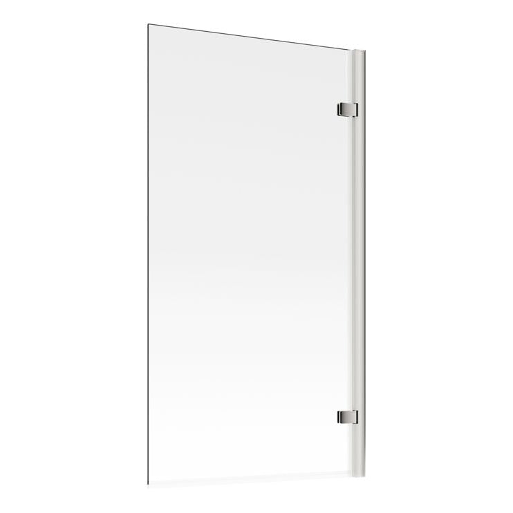 850x1500mm Hinged Straight Bath Screen (6mm) - Chrome