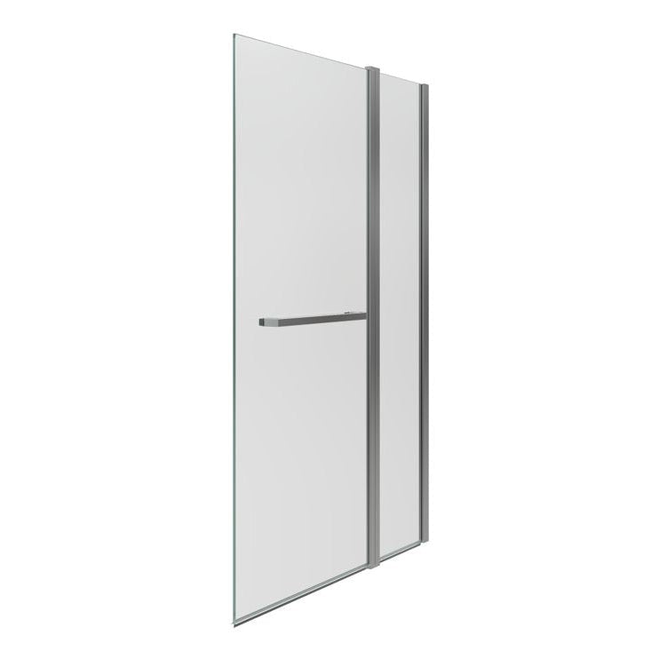 1000x1500mm Two Panel Folding Bath Screen (6mm) - Chrome