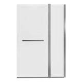 1000x1500mm Two Panel Folding Bath Screen (6mm) - Chrome