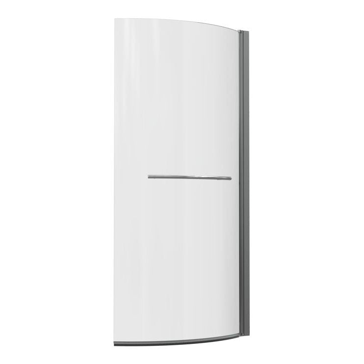 760x1500mm P Shape Bath Screen (6mm) - Chrome