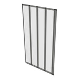 800x1400mm Framed Four Fold Bath Screen (6mm) - Chrome