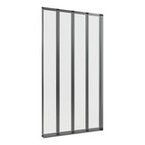 800x1400mm Framed Four Fold Bath Screen (6mm) - Chrome