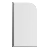 800x1400mm Radius Bath Screen (6mm) - Chrome