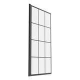 800x1400mm Square Grid Bath Screen (6mm) - Matt Black