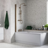800x1500mm Single Straight Bath Screen (6mm)