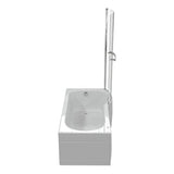 P-Shape 1700x700-850x410mm 0TH Shower Bath, Panel & Screen