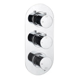 Two Outlet Thermostatic Shower Pack - 3 valve control - hand rail