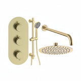 Two Outlet Thermostatic Shower Pack - 3 valve control - hand rail