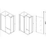 Iconix Wetroom Panel & Floor-to-Ceiling Pole - Chrome