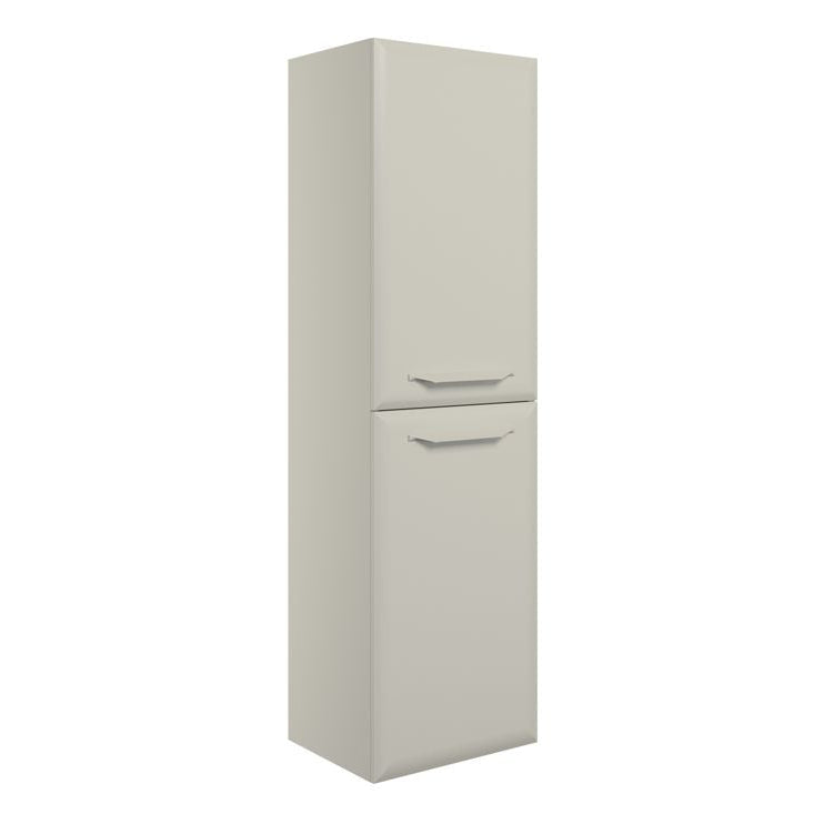 Mika 400mm Wall Hung 2 Door Midi Boy Unit - Matt Latte