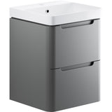 Lambra 2 Drawer Wall Hung Cloakroom vanity Unit