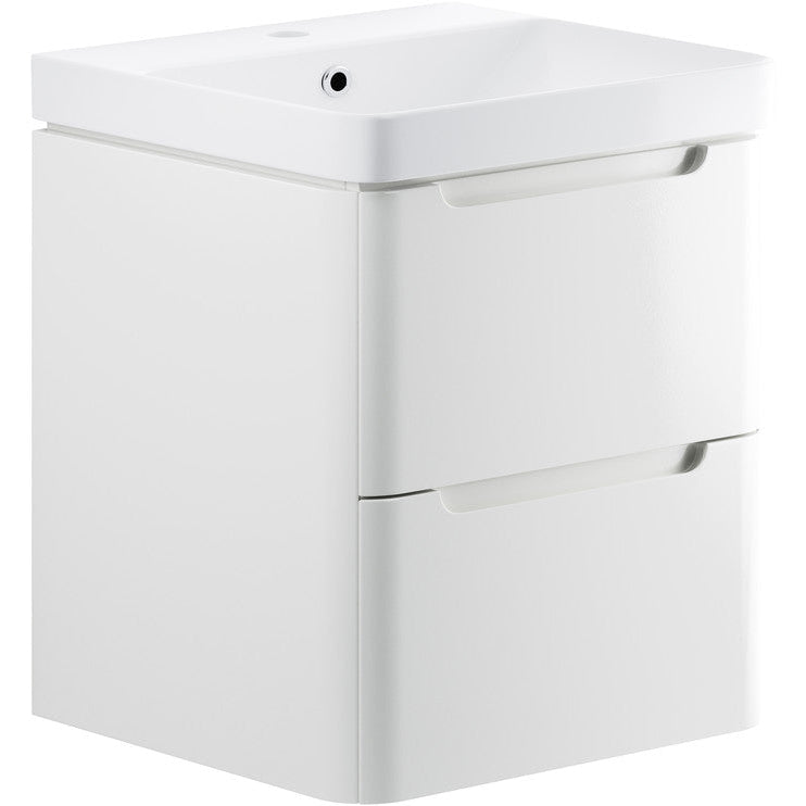 Lambra 2 Drawer Wall Hung Cloakroom vanity Unit