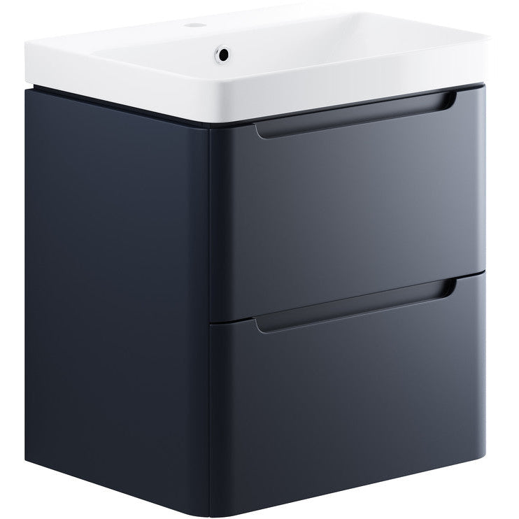 Lambra 2 Drawer Wall Hung Cloakroom vanity Unit