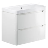 Lambra 2 Drawer Wall Hung Cloakroom vanity Unit
