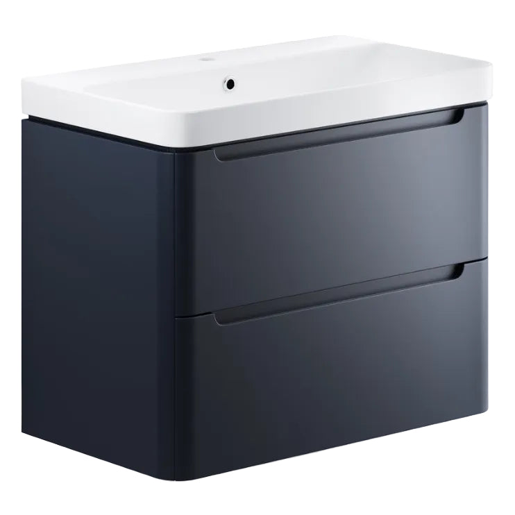 Lambra 2 Drawer Wall Hung Cloakroom vanity Unit