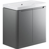 Lambra 2 Door Floor Standing Cloakroom Basin Unit