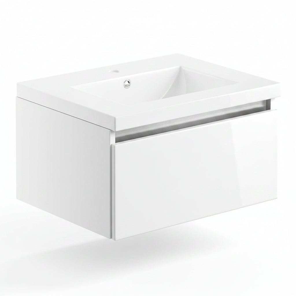 Carino 1 Drawer Wall Hung Basin Unit Inc. Basin