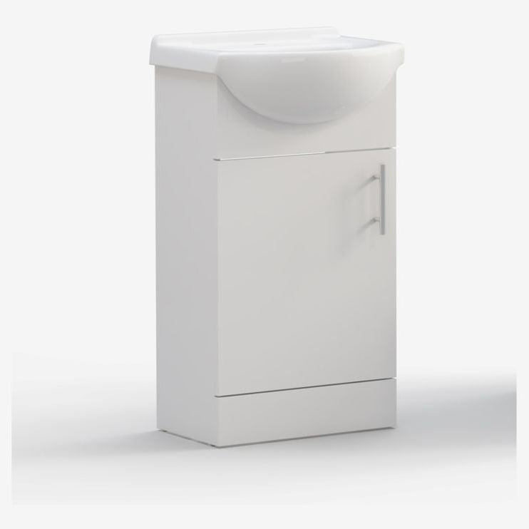 Vista 450mm Basin Unit & Basin - White Gloss