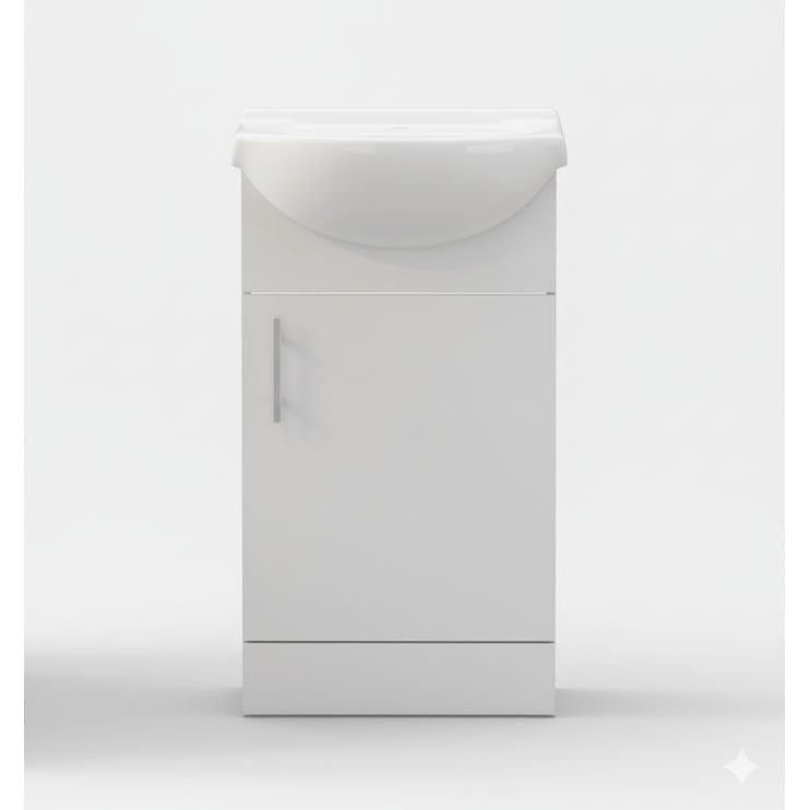 Vista 450mm Basin Unit & Basin - White Gloss