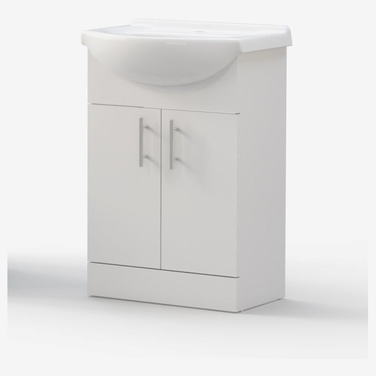 Vista Basin Unit & Basin - White Gloss