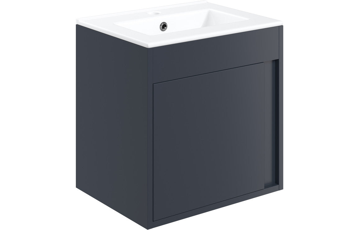 Elements 510mm x 390mm Wall Hung vanity unit - Matt Indigo Blue