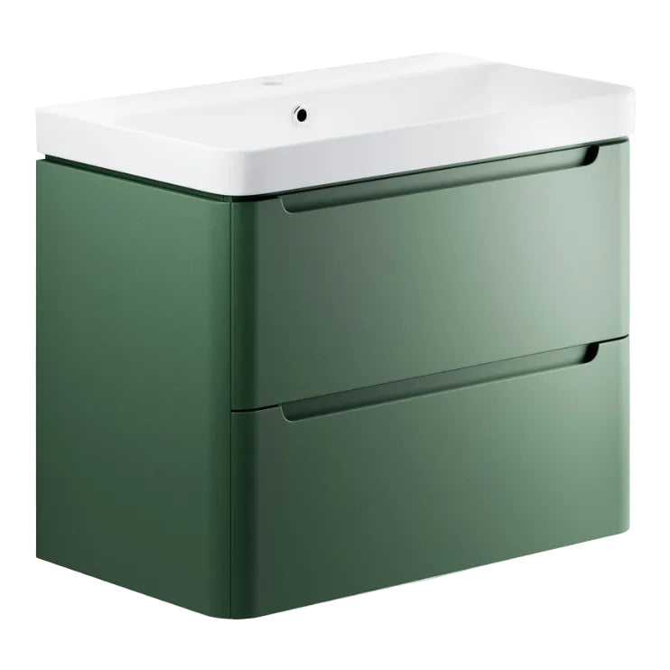 Lambra 2 Drawer Wall Hung Cloakroom vanity Unit