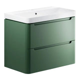 Lambra 2 Drawer Wall Hung Cloakroom vanity Unit