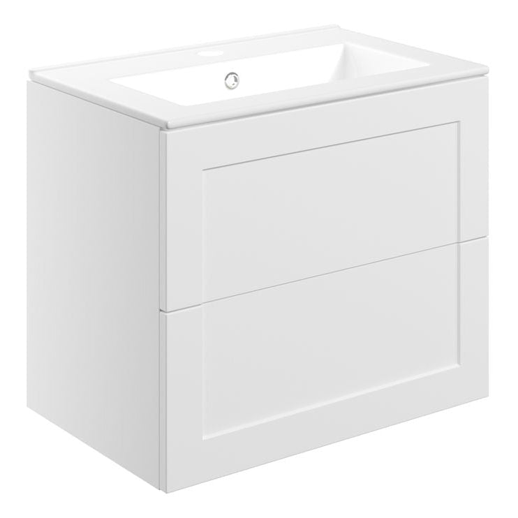 Mayfair 615mm Wall Hung 2 Drawer Basin Unit & Basin