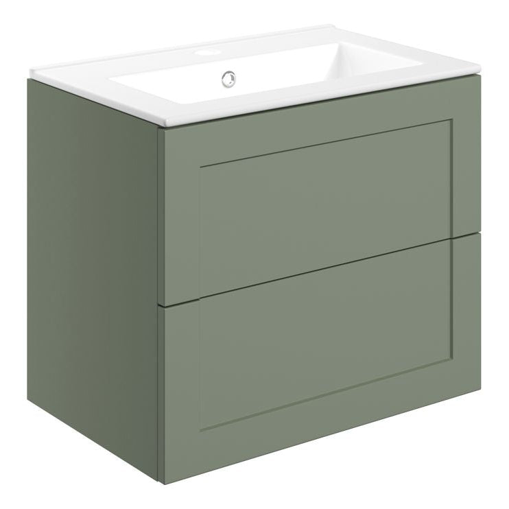 Mayfair 615mm Wall Hung 2 Drawer Basin Unit & Basin