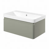 Cosmos Wall Hung 1 Drawer vanity Unit & Basin - Matt Latte