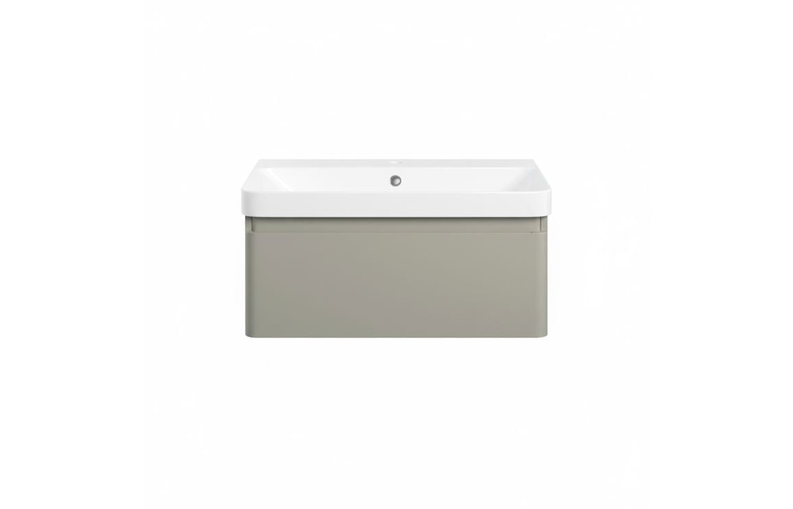 Cosmos Wall Hung 1 Drawer vanity Unit & Basin - Matt Latte