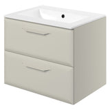 Mika 615mm Wall Hung 2 Drawer Basin Unit w/1TH Basin